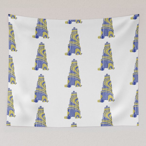 Item preview, Blue and yellow groovy - Cathedral of Learning designed and sold by marnilauren.