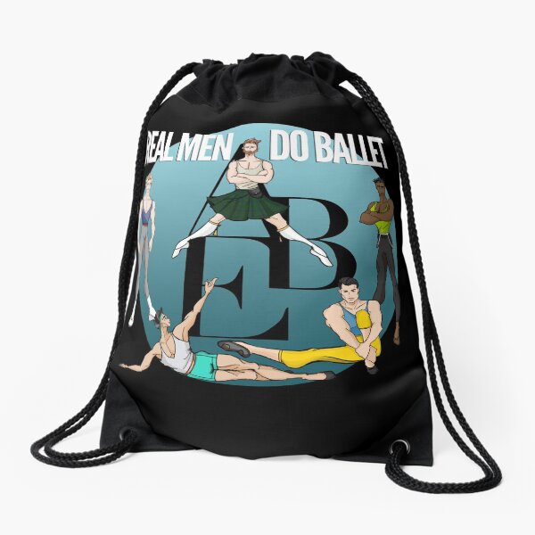 Real Men Do Ballet Group Drawstring Bag