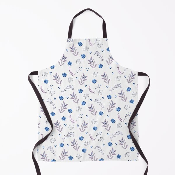 Item preview, Blue and White Watercolor Flowers & Vines designed and sold by Kate Correll.