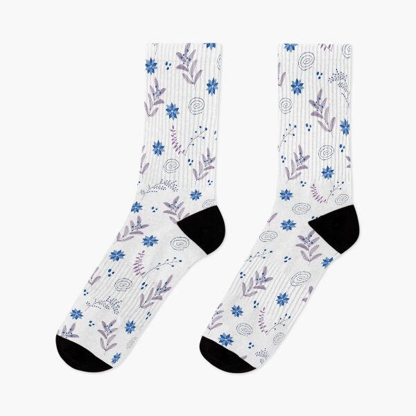 Item preview, Blue and White Watercolor Flowers & Vines designed and sold by Kate Correll.
