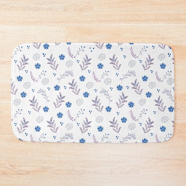 Item preview, Blue and White Watercolor Flowers & Vines designed and sold by Kate Correll.