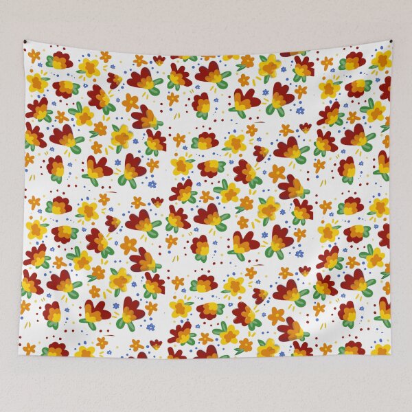 Item preview, Whimsical floral pattern designed and sold by beccainskeep.