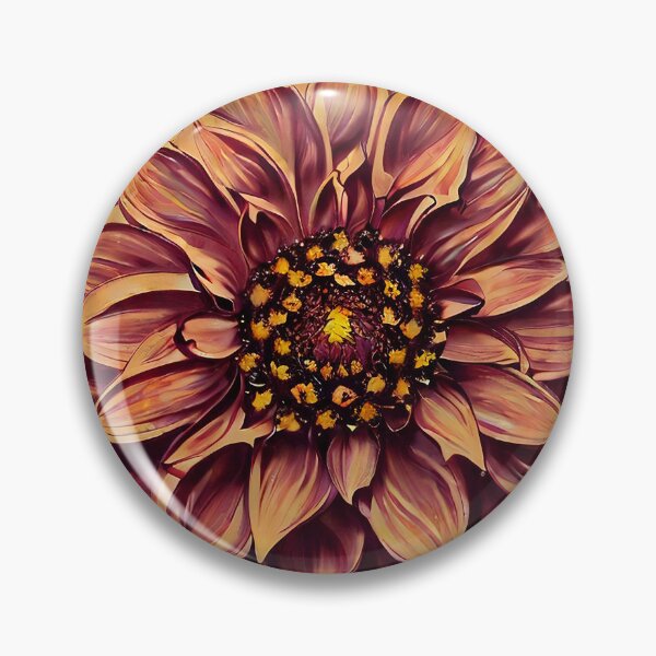 Item preview, Orange dahlia on blue background designed and sold by EasyElegance.