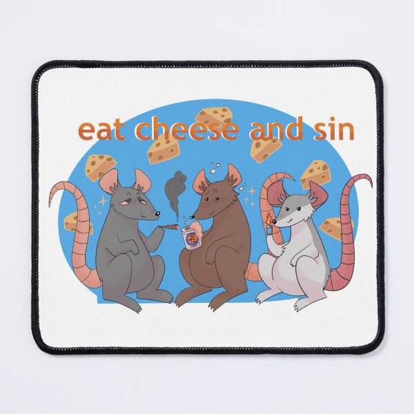 Item preview, Eat cheese and sin designed and sold by CEOofFrogs.