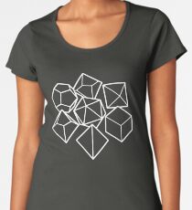 Camiseta premium de cuello ancho DnD - Juego de dados