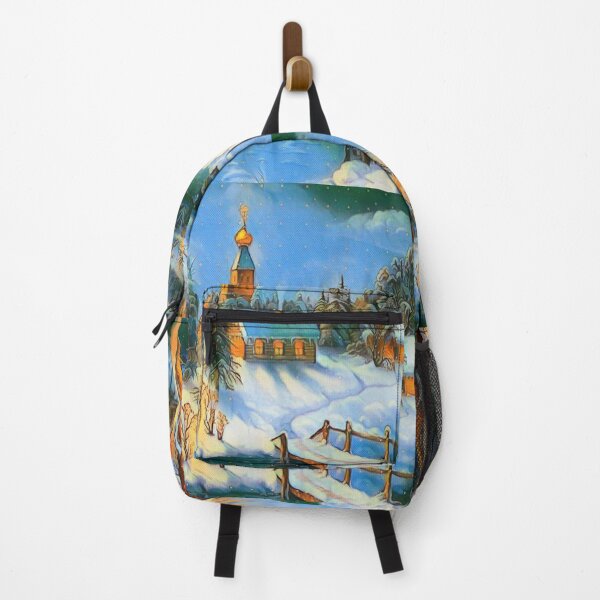 Item preview, Log Cabins in the snow by the river designed and sold by Vintage Hustle.