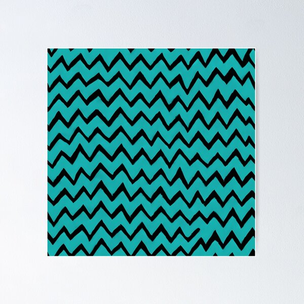 Item preview, Aqua Black Zig Zag Madness - Seamless Pattern designed and sold by Chubuter.