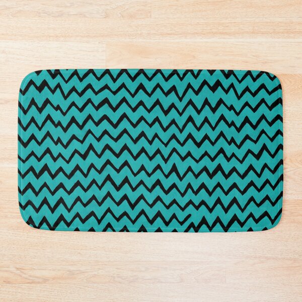 Item preview, Aqua Black Zig Zag Madness - Seamless Pattern designed and sold by Chubuter.