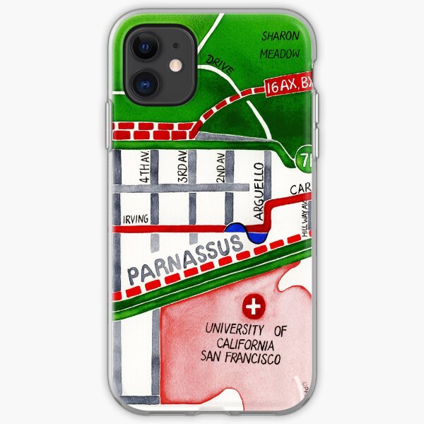 San Francisco map - Inner Sunset map iPhone Soft Case
