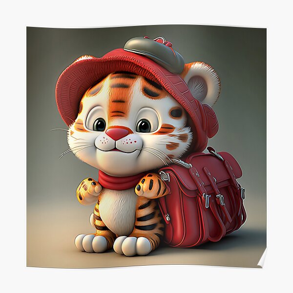 Cute Baby Tiger Sublimation Design