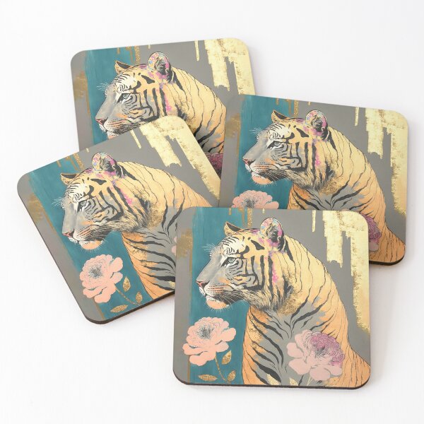 Item preview, Boho Floral Tiger designed and sold by nicolelilyart.