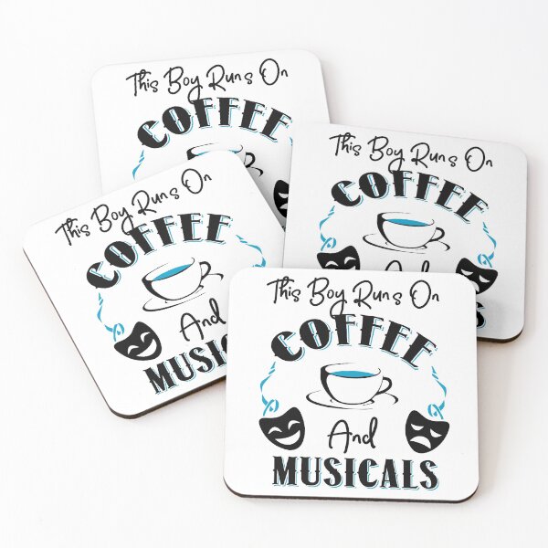 Item preview, This Boy Runs On Coffee and Musicals T-Shirt designed and sold by KsuAnn.