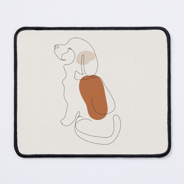 Item preview, Cute dog sitting one-line art drawing, wall art designed and sold by ToucanKrafts.