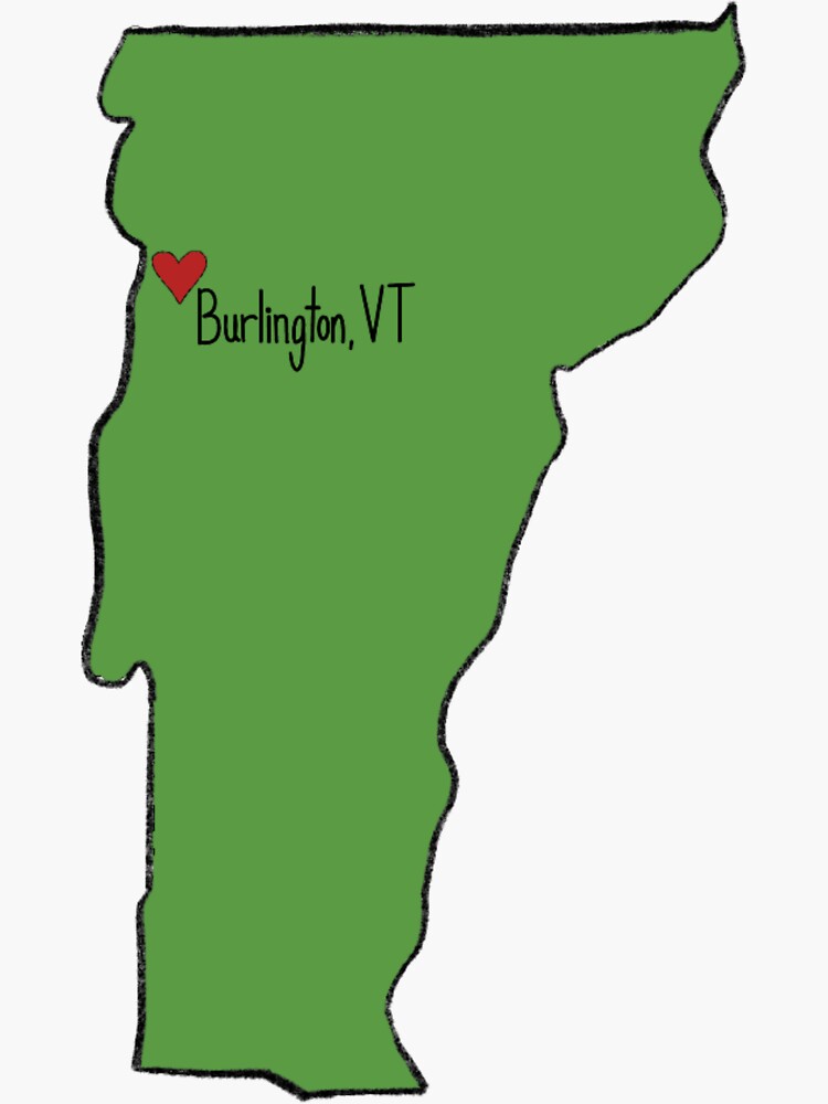 "Burlington Vermont" Sticker for Sale by Bobbisherman Redbubble