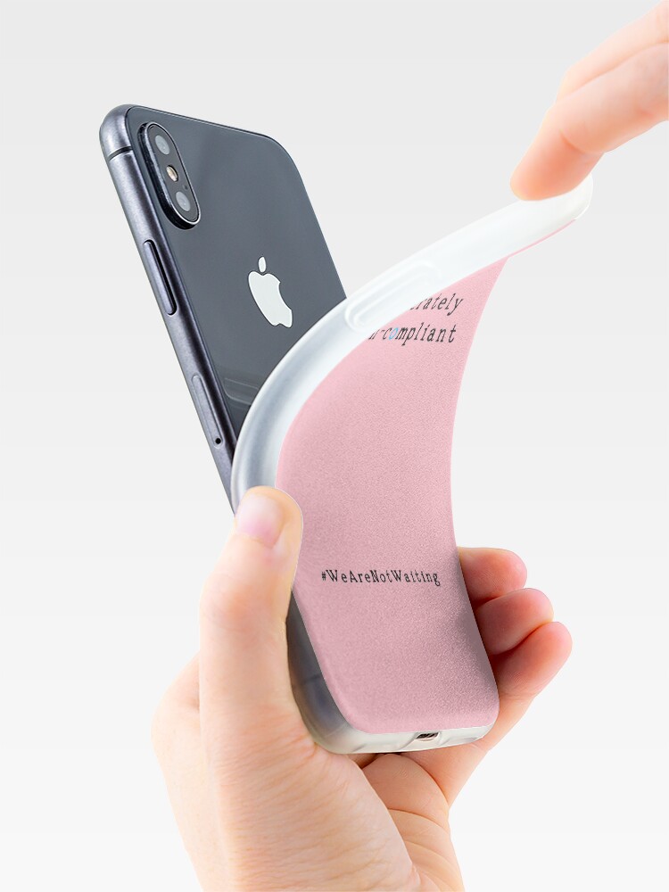Alternate view of Deliberately non-compliant - pink phone iPhone Case