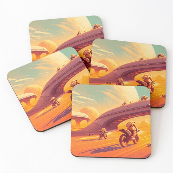 Item preview, Bikes bicycles and mopeds on a mars highway in the morning designed and sold by forwardthinker.