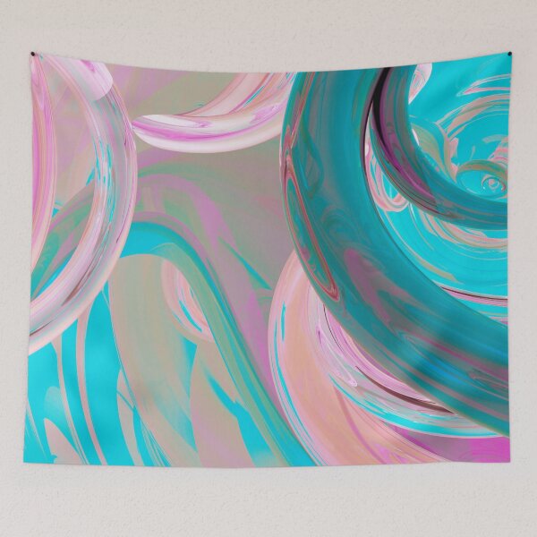 Artikelvorschau,  Kopie von abstrakten Acrylgemälden - Blue Ocean Heatwave. entworfen und verkauft von Vivian  Chan.