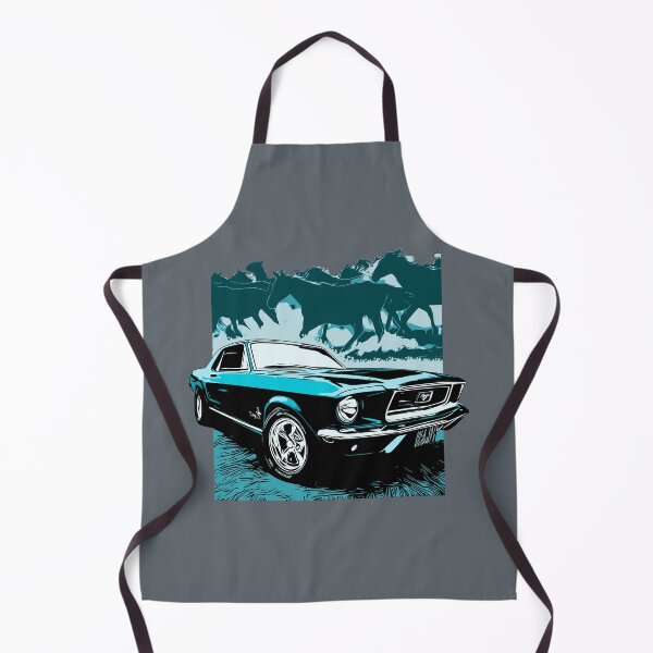 Item preview, Blue 68 Mustang with Horses designed and sold by Glenn Mueller.