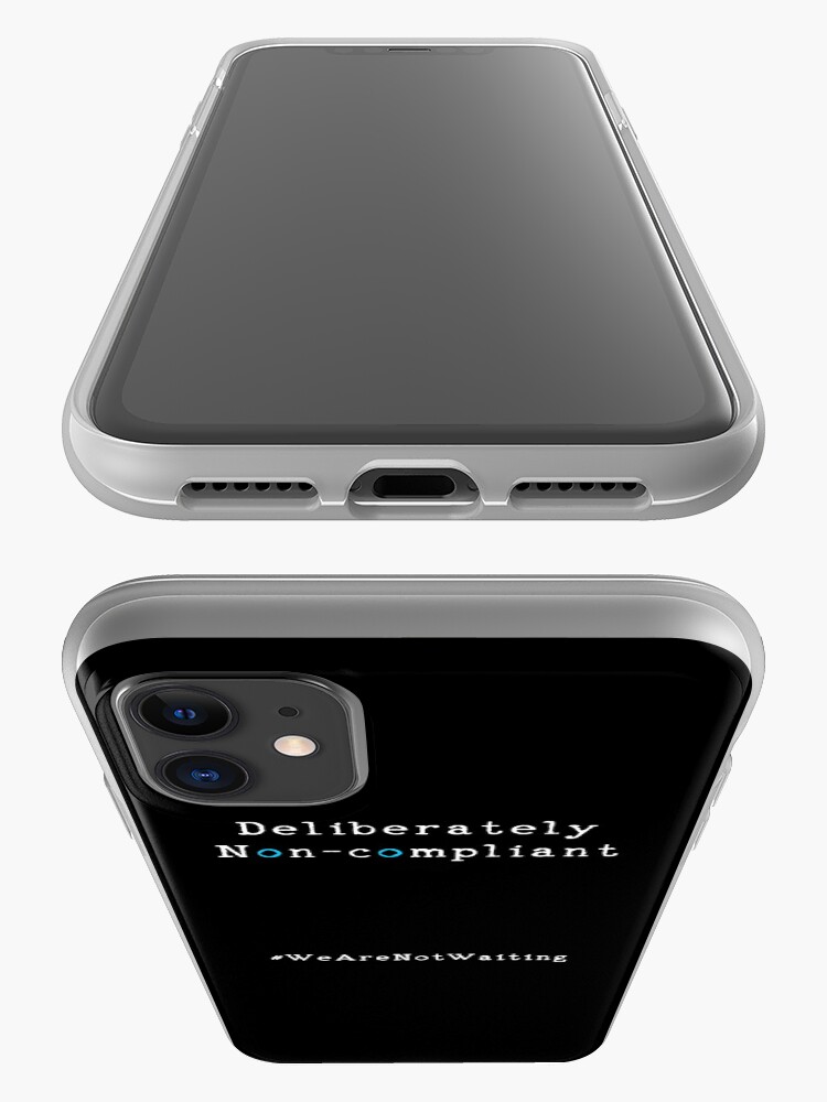 Alternate view of Deliberately non-compliant - black phone iPhone Case & Cover