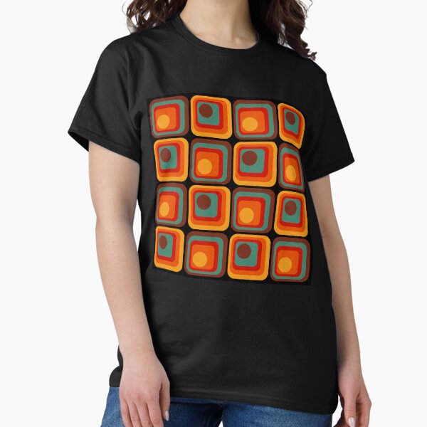 Item preview, Retro Geometric Gradient Square and Circle Pattern 222 designed and sold by tonymagnerart.