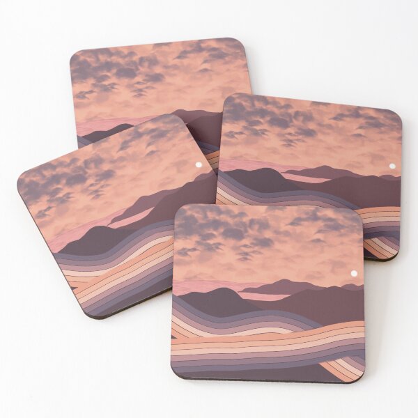 Item preview, Abstract Retro mountain Sunset designed and sold by marnilauren.