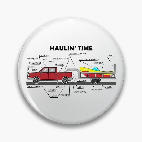 Item preview, Haulin' Time, Red Truck Hauling a Boat designed and sold by RebekahLDesigns.