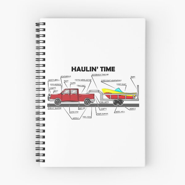 Item preview, Haulin' Time, Red Truck Hauling a Boat designed and sold by RebekahLDesigns.