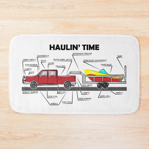 Item preview, Haulin' Time, Red Truck Hauling a Boat designed and sold by RebekahLDesigns.