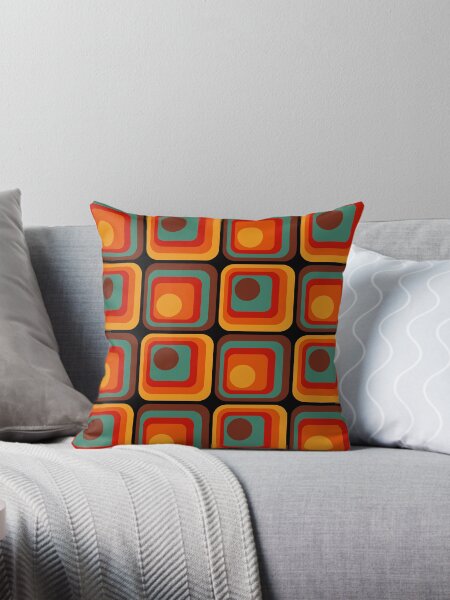 Item preview, Retro Geometric Gradient Square and Circle Pattern 222 designed and sold by tonymagnerart.