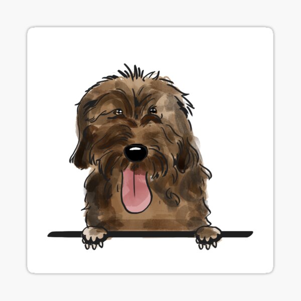 "Black and tan virginia foxhound Watercolor Dog Breeds Clipart" Sticker