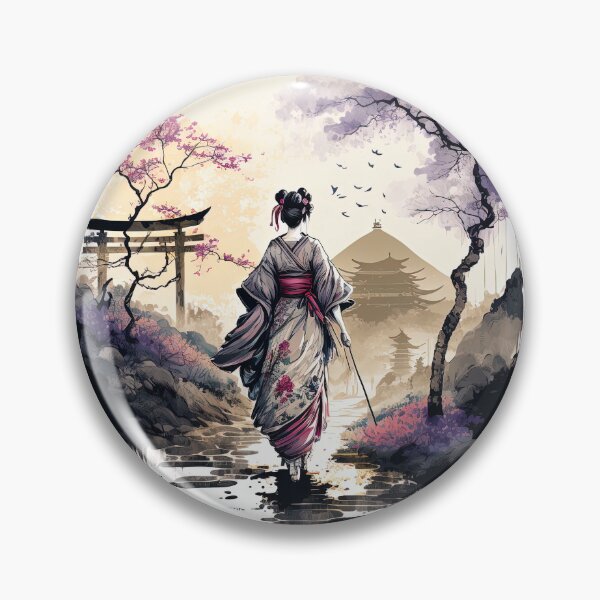 Item preview, Pink and Purple Blooms, Japan designed and sold by BellasArtStudio.