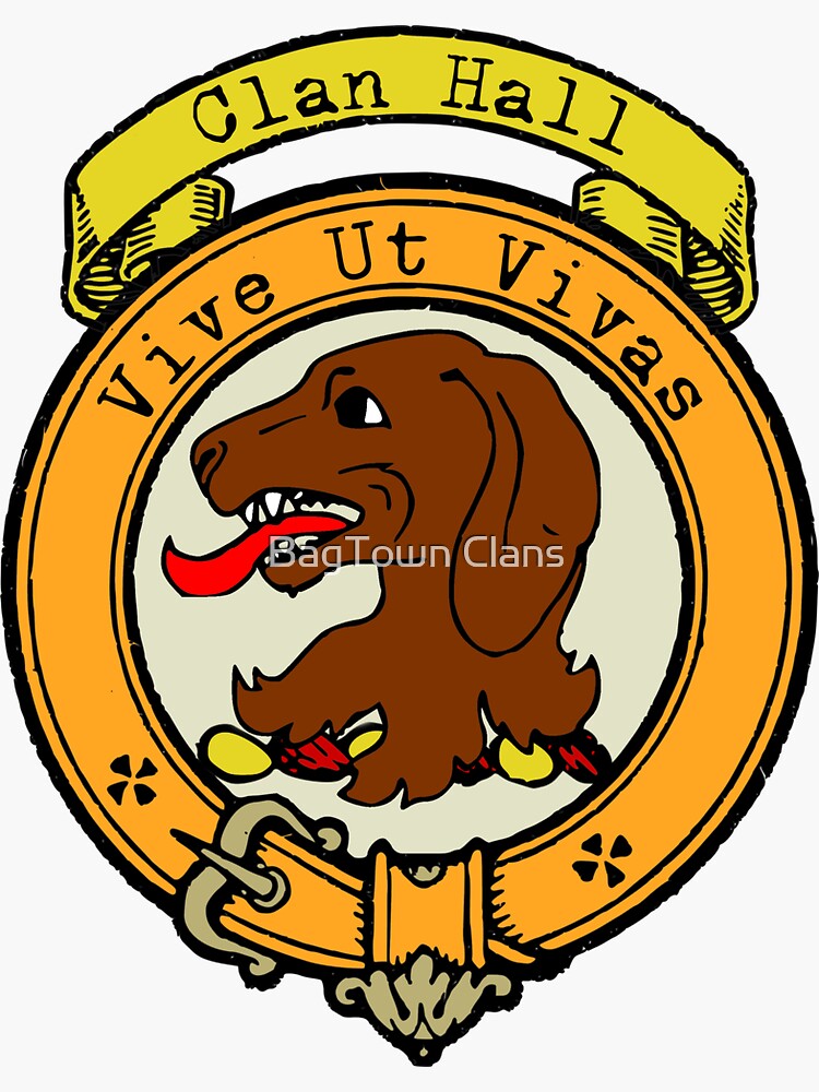 "Hall Clan Surname crest" Sticker for Sale by ljrigby Redbubble