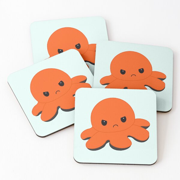 Item preview, Angry Orange Moody Reversible Octopus designed and sold by ShopBabyFace.