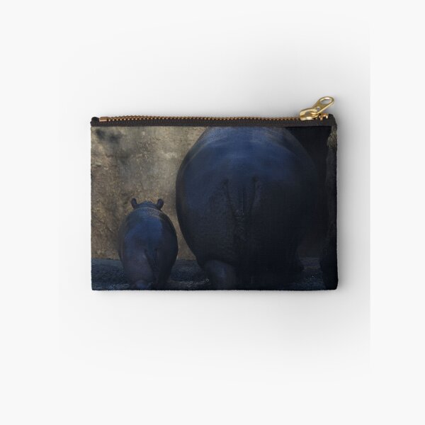 Item preview, Mother And Son Hippo Walking Out Of The Pool designed and sold by Kim Pruim.