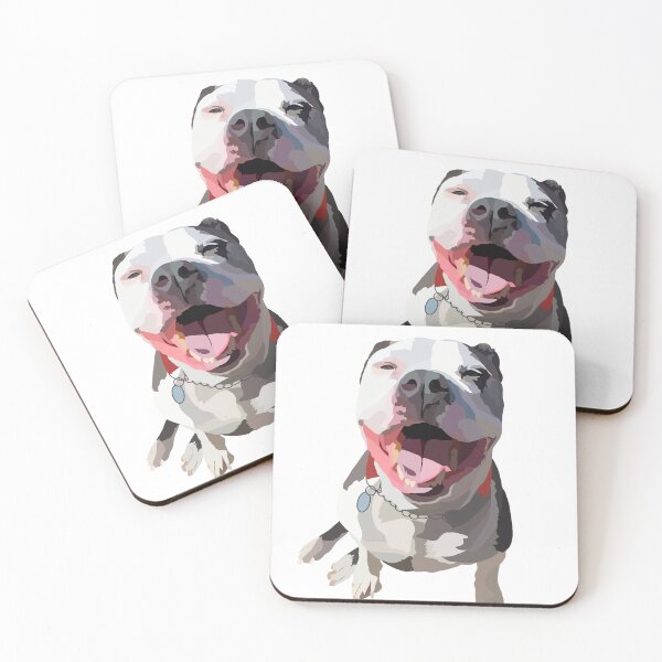 Item preview, Happy pit bull designed and sold by Poohdlesdoodles.