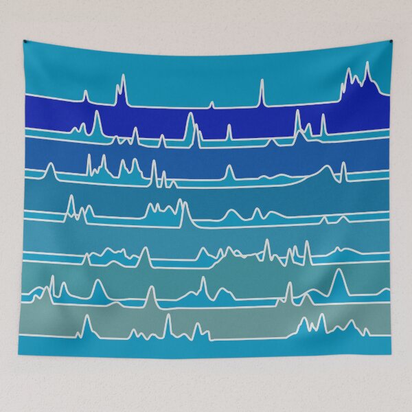 Item preview, Chromatography Waterfall - Blue Background designed and sold by Artsy-Chemist.