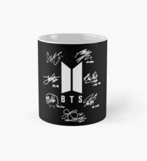 Taza BTS - Logo + firmas "negras"
