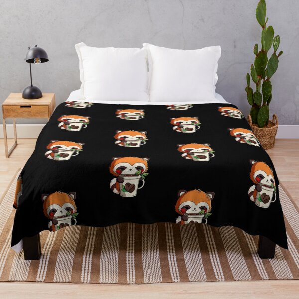 Item preview, Cutest Redpanda drinking coffee designed and sold by OtillieArt.