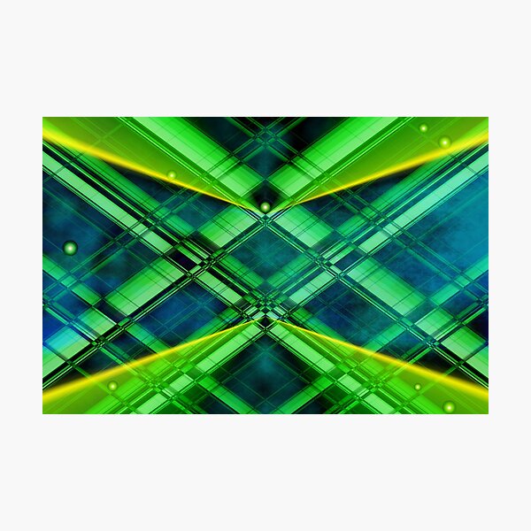 Abstrakt Geometrie in grün Fotodruck