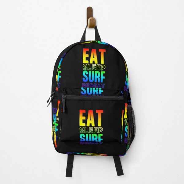 Item preview, EAT SLEEP SURF REPEAT, Vintage Hawaii Surfing Label designed and sold by Sun Sand & Sea Art.