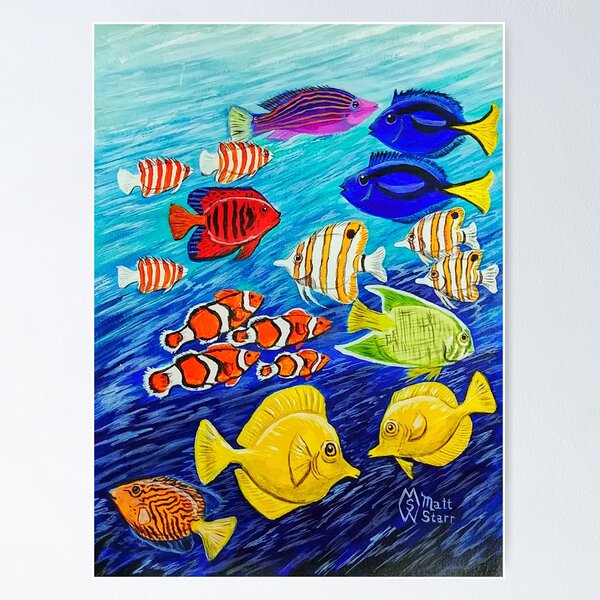 Wahoo fish study  Art Board Print for Sale by Matt Starr