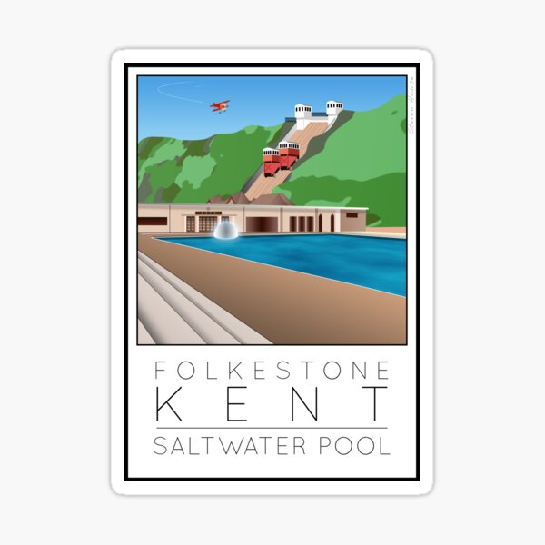 Item preview, Lido Poster Folkestone Saltwater designed and sold by Steven House.