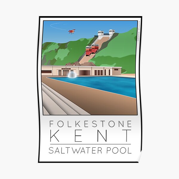 Lido Poster Folkestone Saltwater Poster