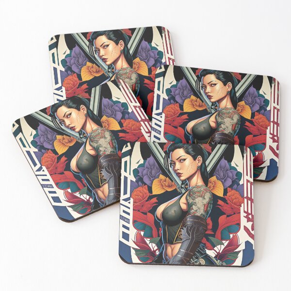 Item preview, Japanese Female Yakuza Poster Print designed and sold by 3 CITIES.