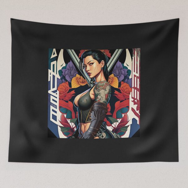 Item preview, Japanese Female Yakuza Poster Print designed and sold by 3 CITIES.