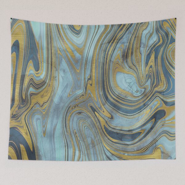 Item preview, Liquid Teal and Gold designed and sold by cafelab.