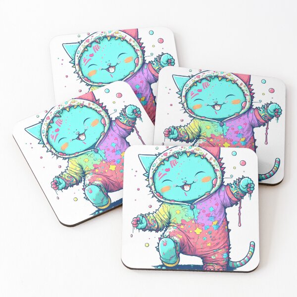 Item preview, happy baby cat Colorful watercolor style designed and sold by keyd-studio.
