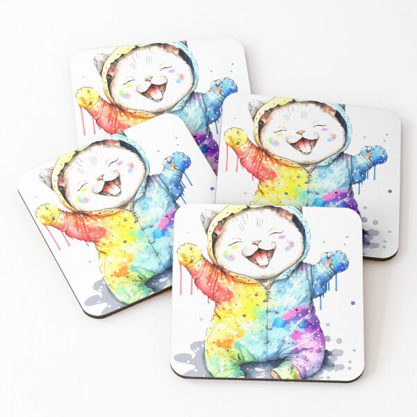 Item preview, Happy Baby Cat Colorful designed and sold by keyd-studio.