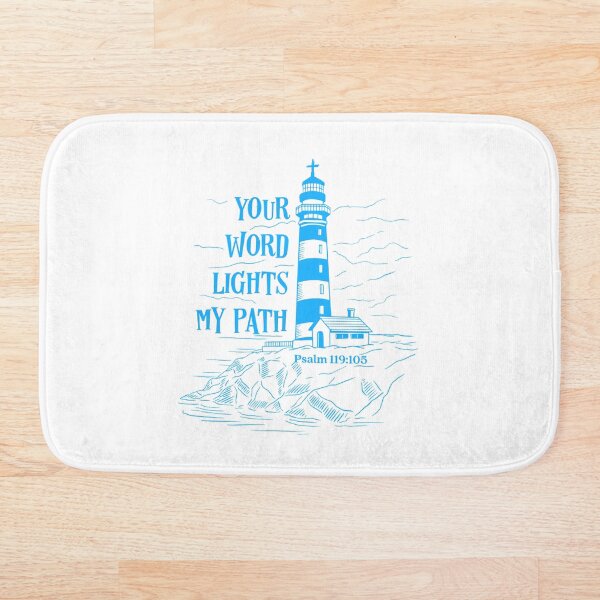 Item preview, Your Word Lights My Path Psalm 119 Verse 105 Lighthouse | Bible Art | Scriptures | Christian | Gospel | Proverbs 3 Verse 6 designed and sold by MJDezigns.