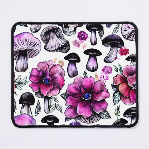 Item preview, Goth Glam Floral With Mushrooms Pattern designed and sold by Linette Gerlach.